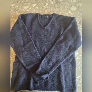 GAP Deep Blue V-Neck Sweater, Med